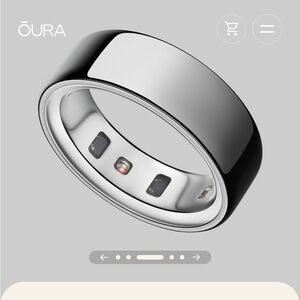 NIB Oura Ring Silver including outer box and receipt from Our